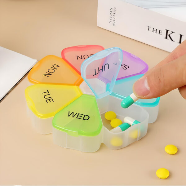 Compact 7-Grids Travel Pill Organizer - Image 2
