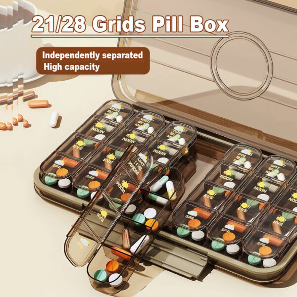 21/28 Grids Weekly Pill Box - Image 2