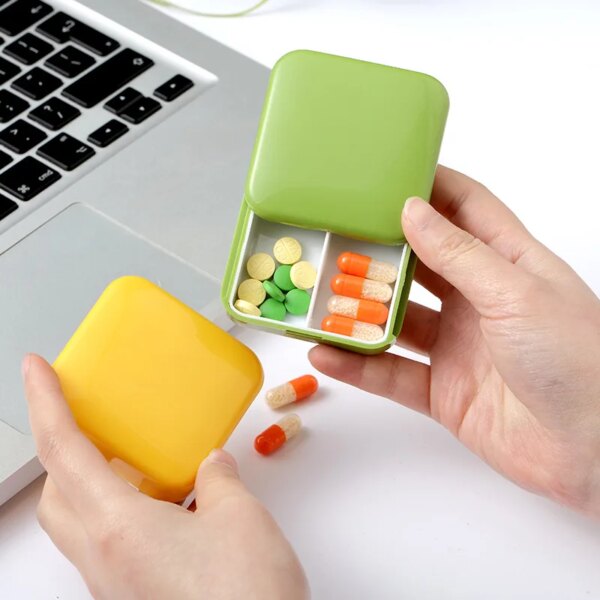Compact 2-Grid Portable Mini Pill Box - Image 2