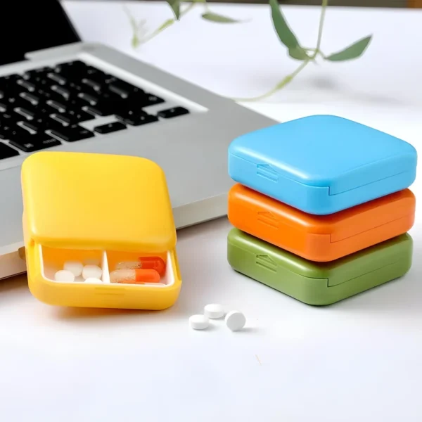 Compact 2-Grid Portable Mini Pill Box - Image 3