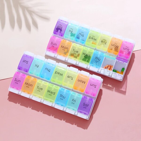 Weekly AM/PM 7-Day Pill Organizer with Push Button - Image 5