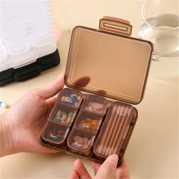 7-Compartment Moisture Proof Pill Organizer - Image 3
