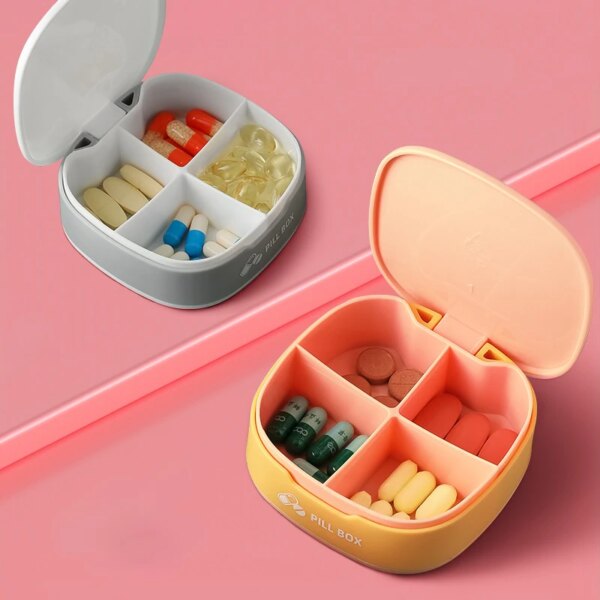 Compact Weekly Pill Organizer with 4 Compartments - Image 4