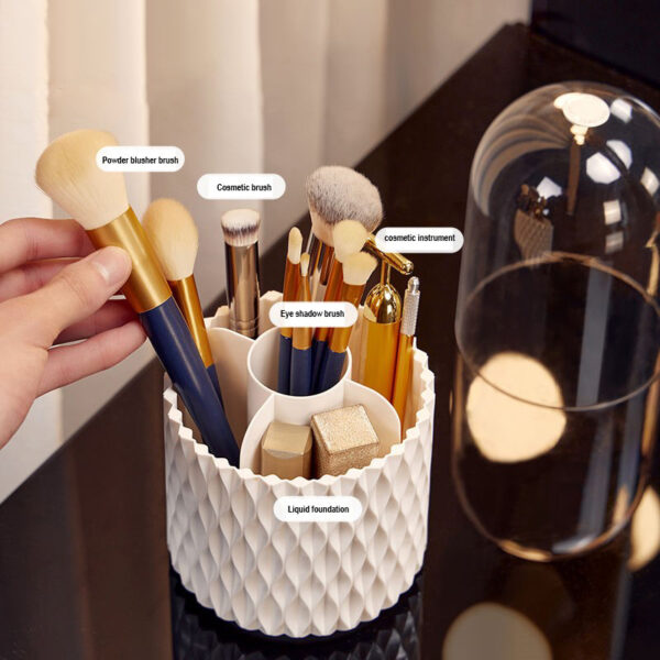 360° Rotating Makeup Brush Storage Box - Image 3