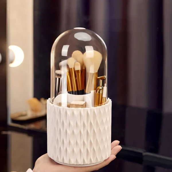 360° Rotating Makeup Brush Storage Box - Image 6