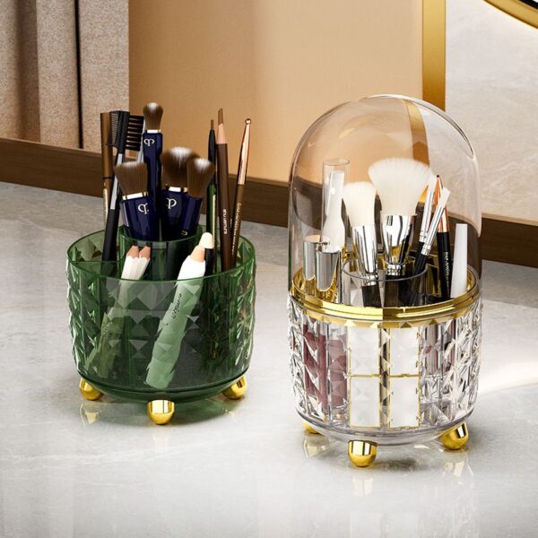 360° Rotating Dustproof Makeup Brush Holder and Organizer - Image 6