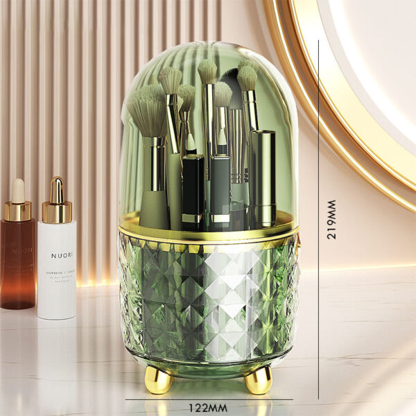 360° Rotating Dustproof Makeup Brush Holder and Organizer - Image 7