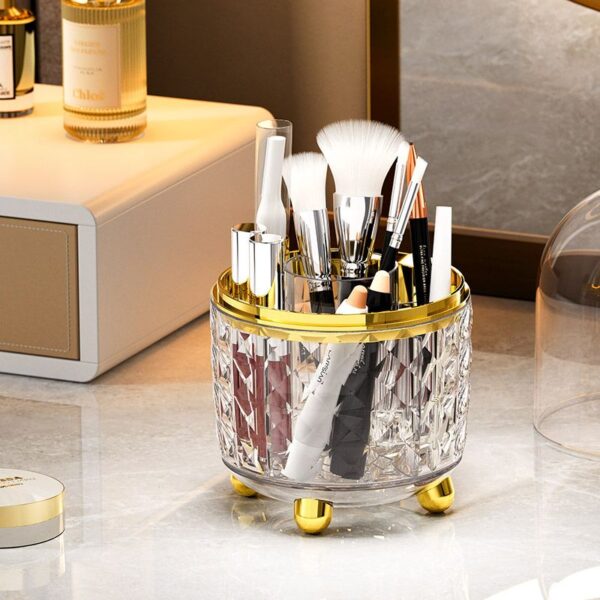 360° Rotating Dustproof Makeup Brush Holder and Organizer - Image 3