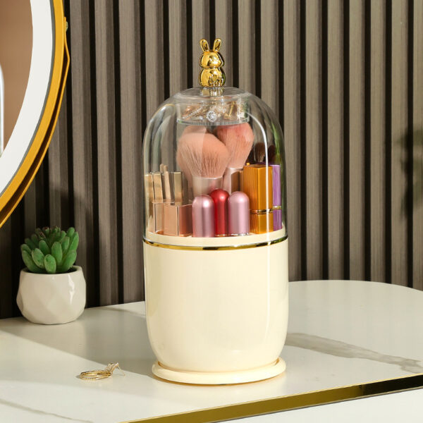 Clear Makeup Brush Holder with Lid - Image 6