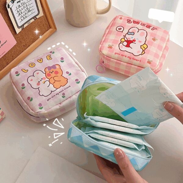 Women’s Mini Canvas Cosmetic Bag Set - Image 7