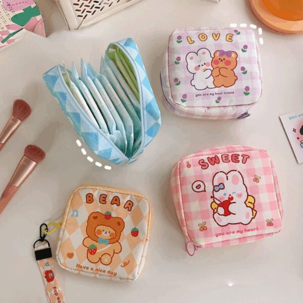 Women’s Mini Canvas Cosmetic Bag Set - Image 6