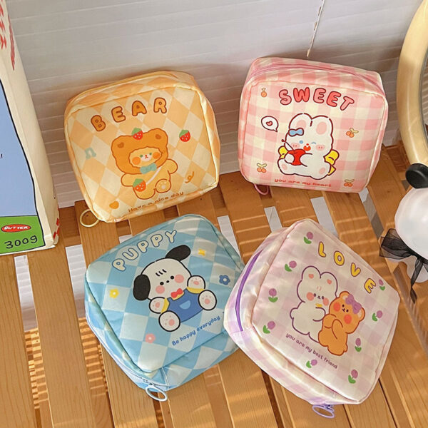Women’s Mini Canvas Cosmetic Bag Set - Image 3