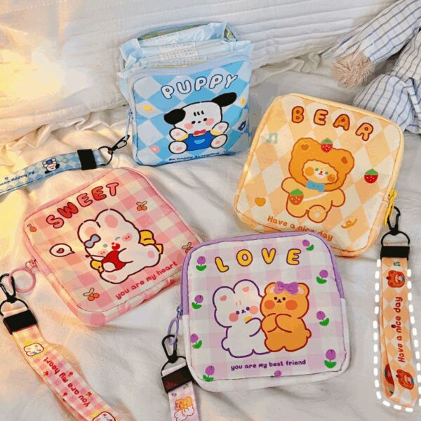Women’s Mini Canvas Cosmetic Bag Set - Image 5