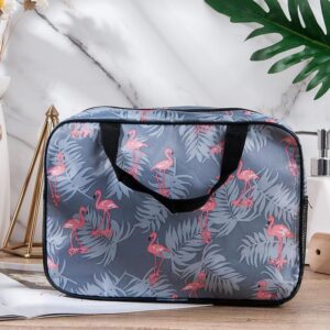 Women’s Oxford Makeup Bag with Bird and Cactus Print