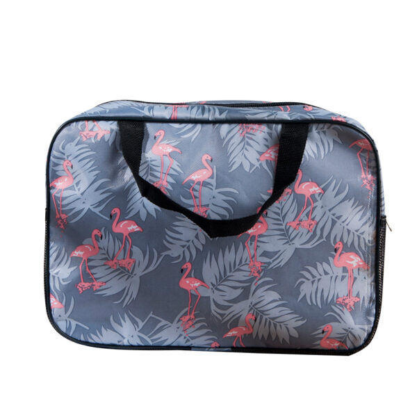 Women’s Oxford Makeup Bag with Bird and Cactus Print - Image 6