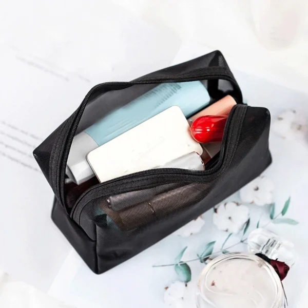 Transparent Mesh Makeup Bag - Image 3