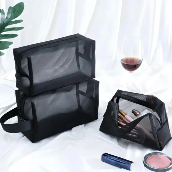 Transparent Mesh Makeup Bag - Image 2