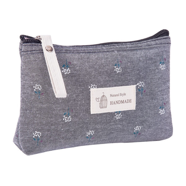 Floral Canvas Cosmetic Bag - Image 5