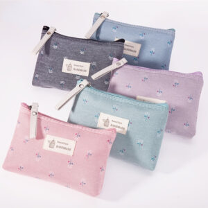 Floral Canvas Cosmetic Bag