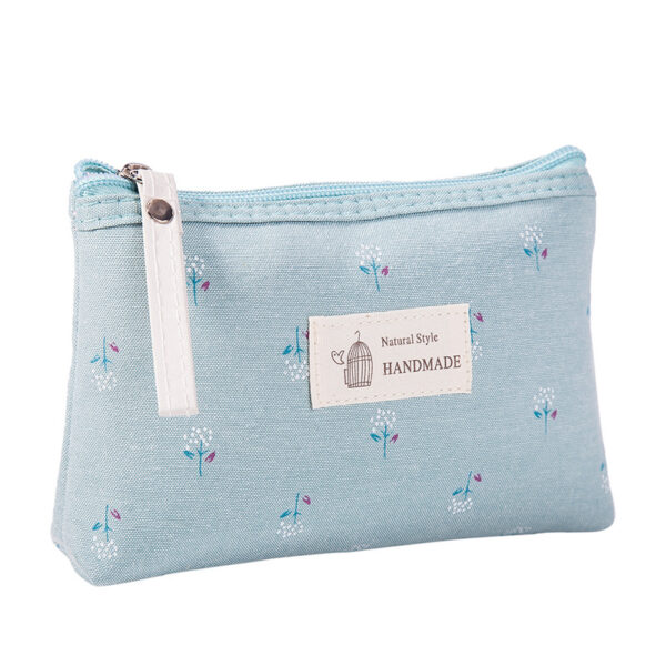 Floral Canvas Cosmetic Bag - Image 4