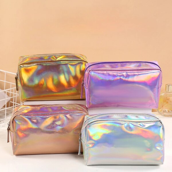 Solid Color Laser Makeup Bag - Image 2
