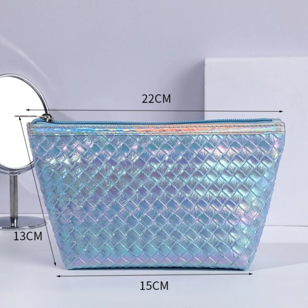 Large Leather Travel Cosmetic Bag for Women - Image 6