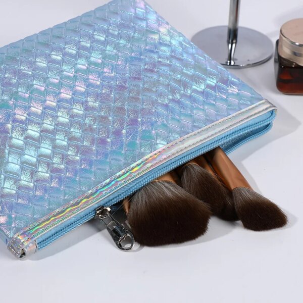 Large Leather Travel Cosmetic Bag for Women - Image 4