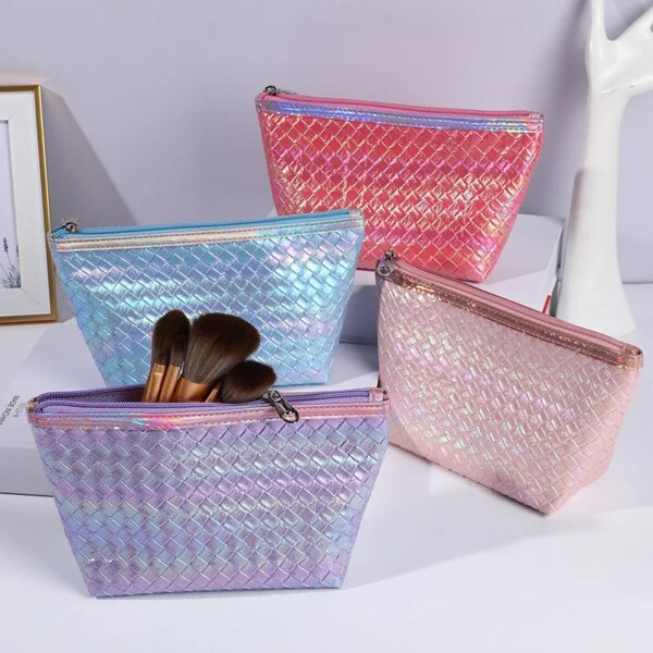 Large Leather Travel Cosmetic Bag for Women - Image 2