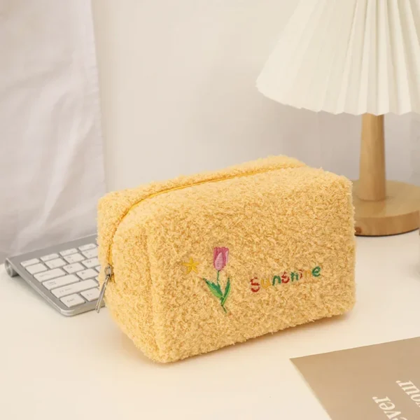 Cute Embroidered Flowers Cosmetic Bag - Image 6