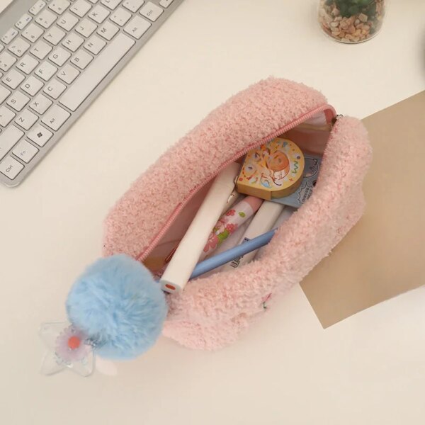 Cute Embroidered Flowers Cosmetic Bag - Image 4