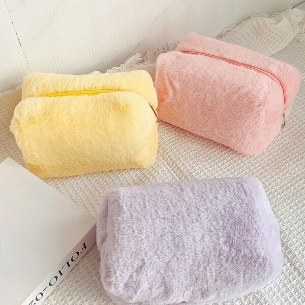 Soft Plush Makeup Bag for Women - Image 4