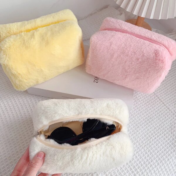 Soft Plush Makeup Bag for Women - Image 3
