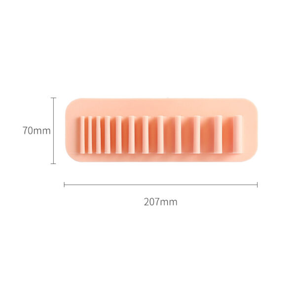 Wall-Mounted Silicone Makeup Brush Holder - Image 6