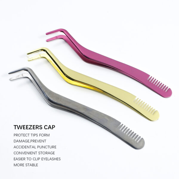 Stainless Steel Eyelash Tweezers - Image 3