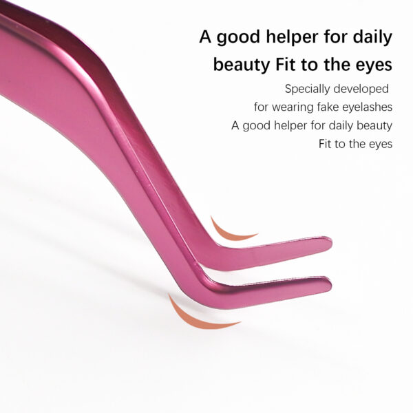 Stainless Steel Eyelash Tweezers - Image 4