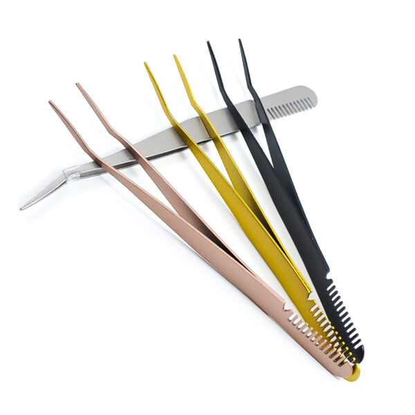 Stainless Steel Eyelash Tweezers - Image 7