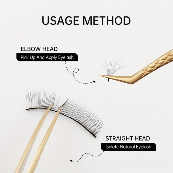 Precision Anti-slip Eyelash Extension Tweezers - Image 3