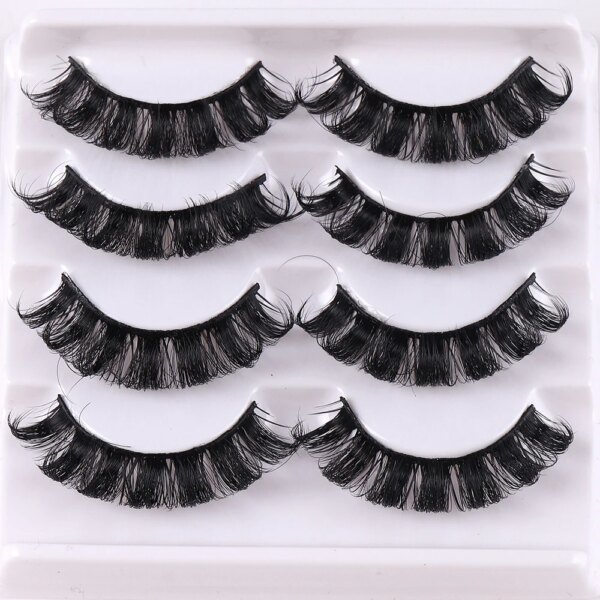 4 Pairs Fluffy 3D Mink False Eyelashes - Image 6