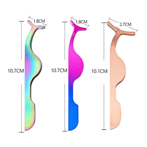 Stainless Steel False Eyelash Applicator Tweezers - Image 6