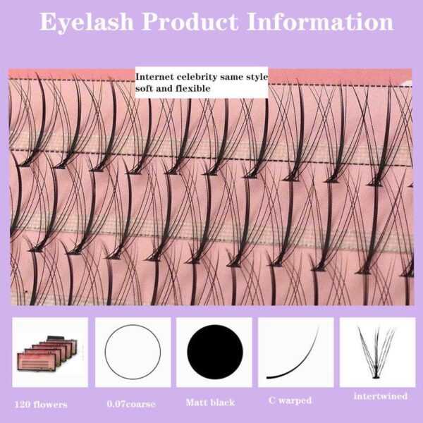 Professional Makeup Cluster Eyelash Extensions - Image 3