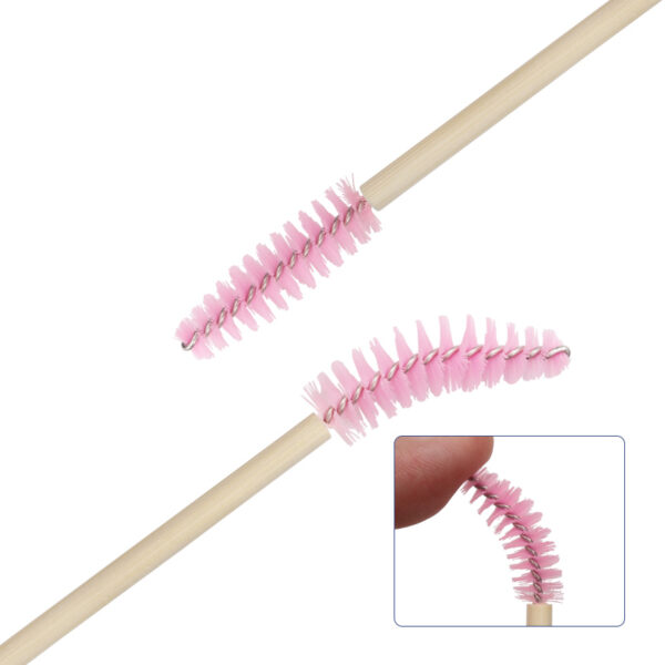 50 pcs Disposable Bamboo Eyebrow and Eyelash Brushes - Image 5