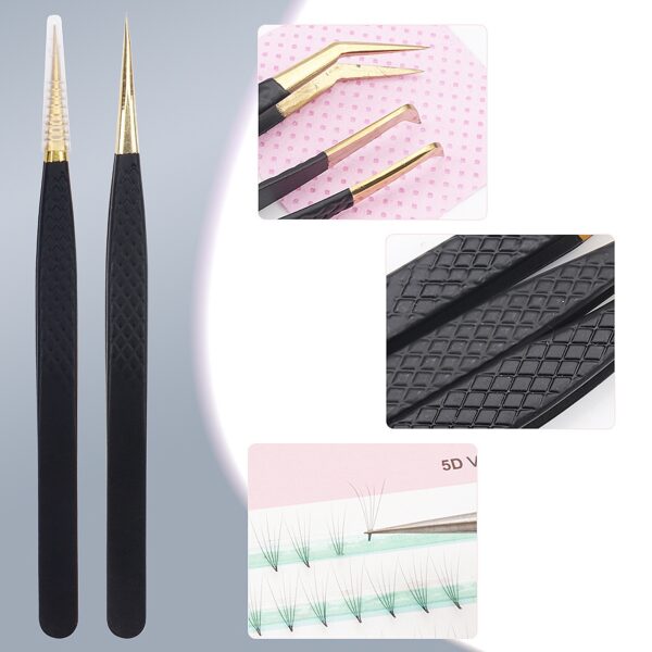 Stainless Steel Eyelash Tweezers - Image 4