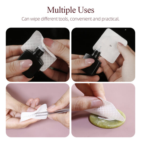 200pcs Eyelash Glue Remover Cotton Wipes - Image 2