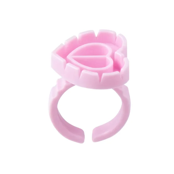 Heart-Shaped Disposable Eyelash Glue Rings - 100Pcs - Image 7