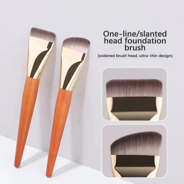Ultra Thin Flat Foundation Brush for Seamless Makeup Application - Image 2