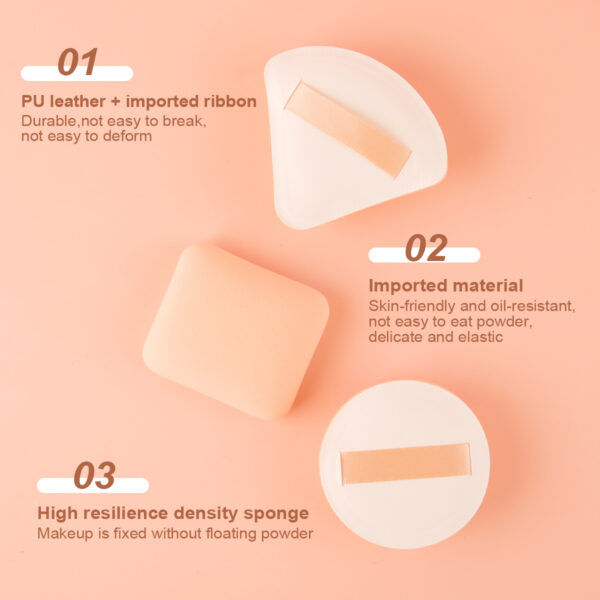 3-Shapes Makeup Sponge Set - Image 3