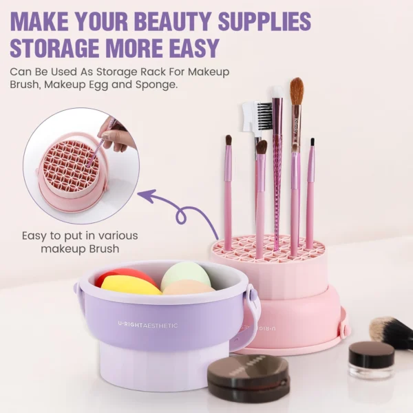 Silicone Makeup Brush Cleaner and Drying Bowl - Image 2