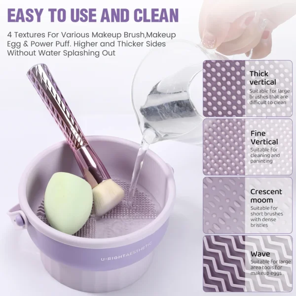 Silicone Makeup Brush Cleaner and Drying Bowl - Image 4