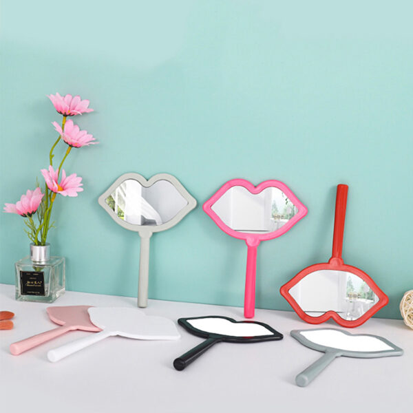 Lip Shaped Handheld Makeup Mirror - Image 5