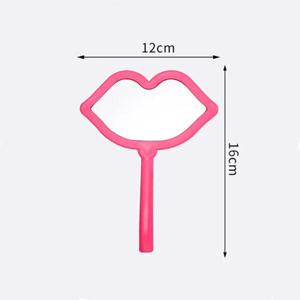 Lip Shaped Handheld Makeup Mirror - Image 7